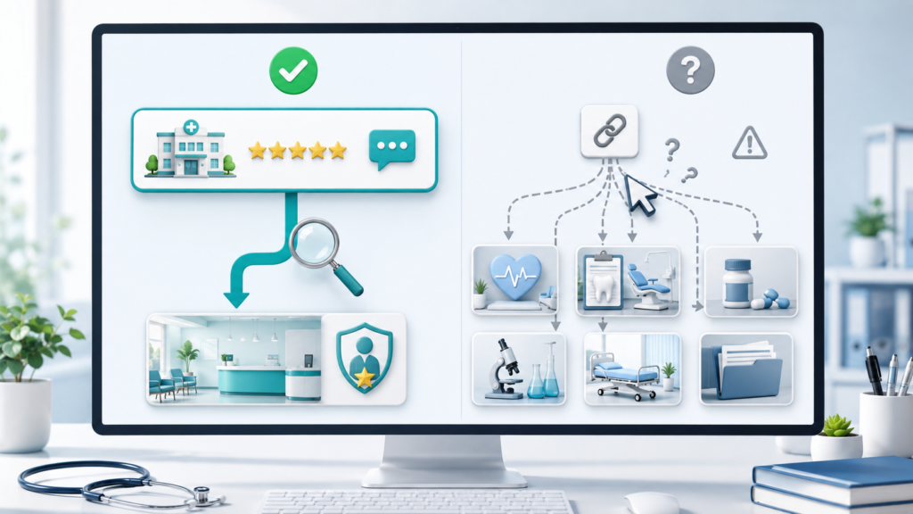 Healthcare content strategy helping physicians attract qualified website traffic from patients searching across New York City.