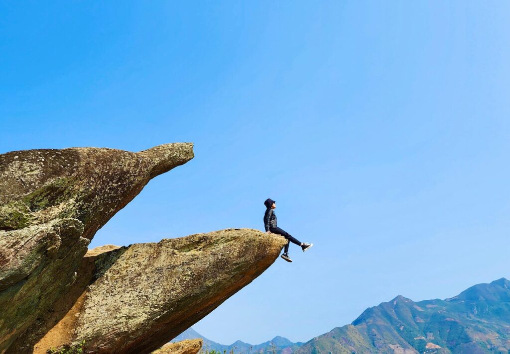 vietnam, sky, dolphin nose, mountain, stone, nature, rock, blue sky, person, sky, sky, sky, sky, sky, mountain, nature, blue sky, person, person