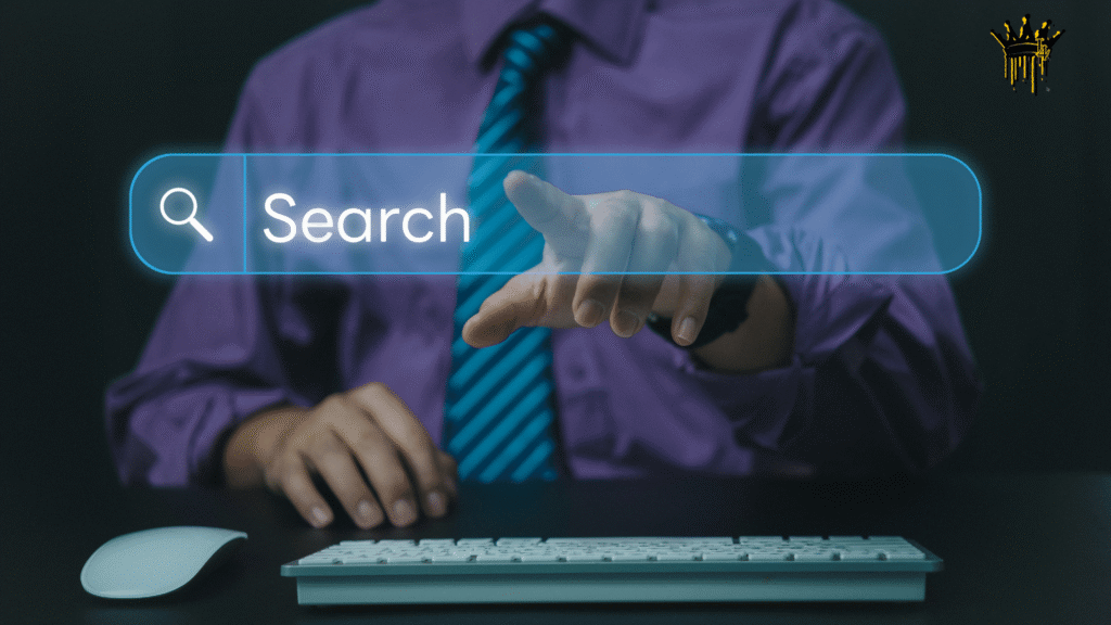 A person analyzing keyword data on a laptop while planning a low competition SEO keywords strategy