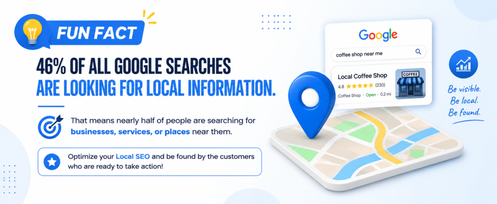 Website speed optimization graphic with fun fact about keeping visitors engaged.