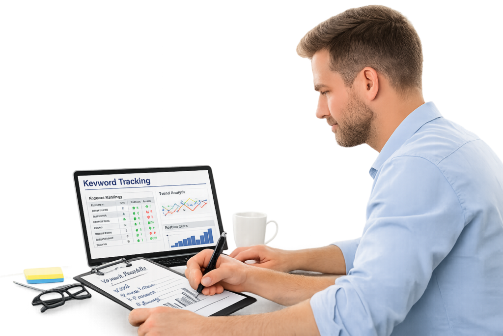 Step-by-step Ahrefs Rank Tracker tutorial showing how to monitor keyword positions and improve SEO results.