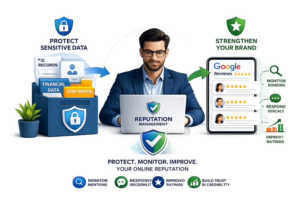 Local service business connecting website content with business profile optimization.