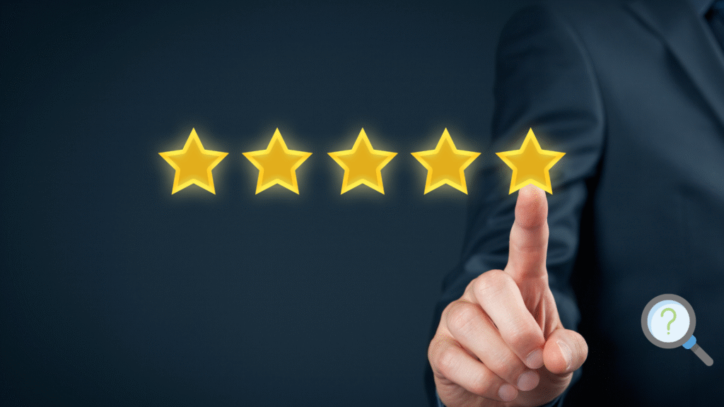 Example of five-star Google review for local business