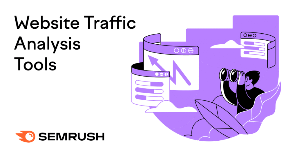 Website traffic monitoring tools dashboard for analyzing and improving performance.