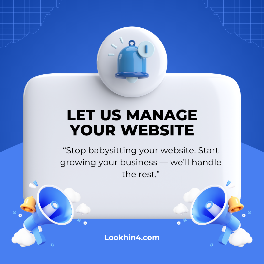 “Entrepreneur reviewing analytics dashboard from small business website design and management services platform.”