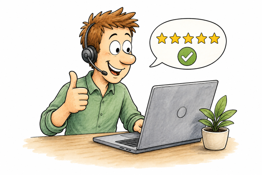 Man Giving Local SEO Support to a small Business