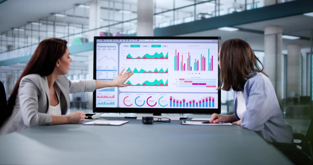 business growth chart showing success using web app tools