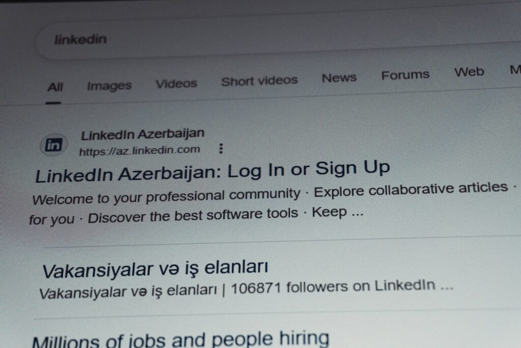 Linkedin azerbaijan login or sign up page
