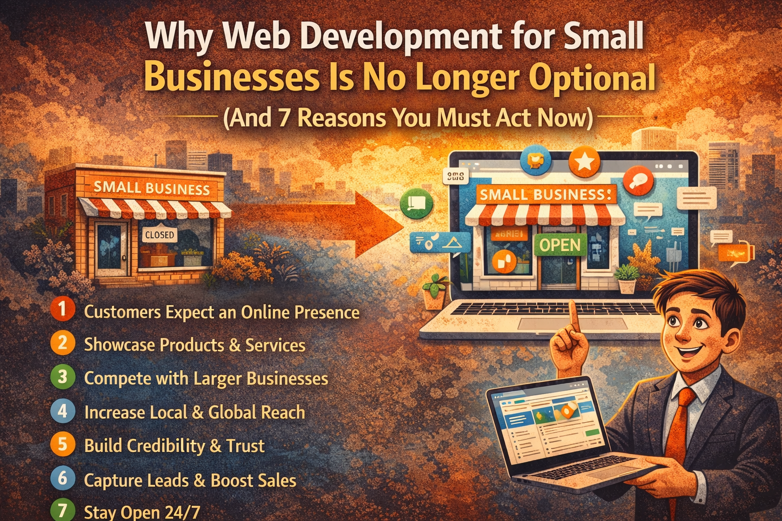 Why Web Development for Small Businesses Is No Longer Optional (And 7 Reasons You Must Act Now)