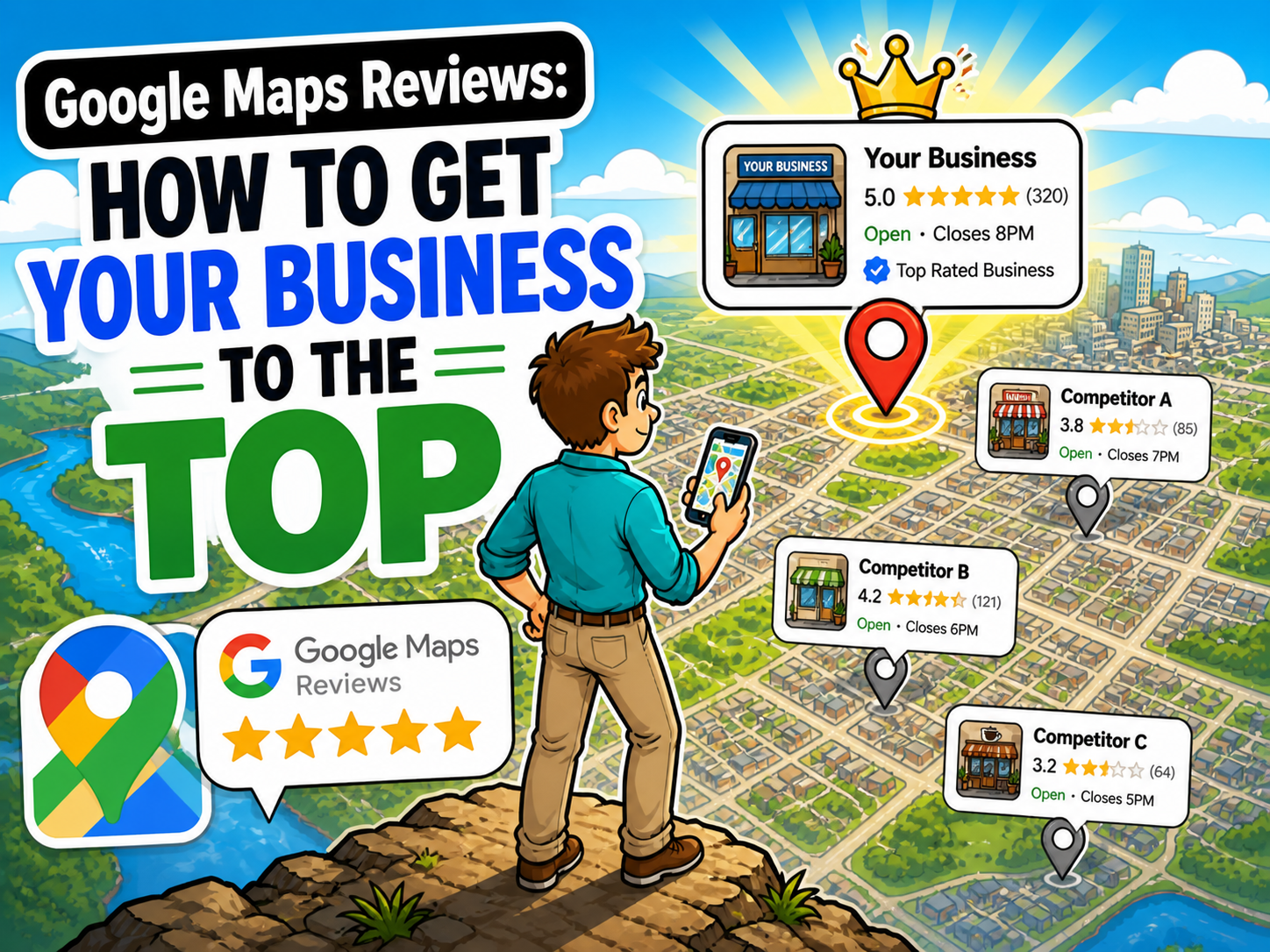 Google Maps Reviews:  How To get your Business To the Top