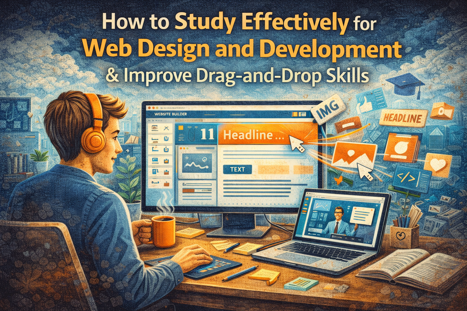 How to Study Effectively for Web Design and Development and Improve Drag-and-Drop Skills