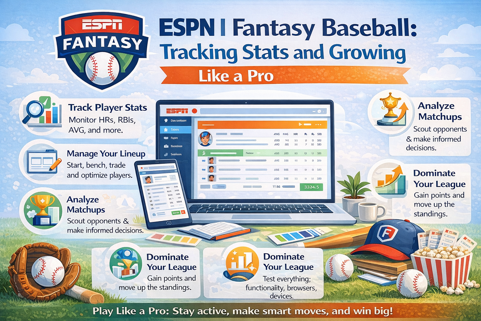 ESPN Fantasy Baseball: Tracking Stats and Growing Like a Pro
