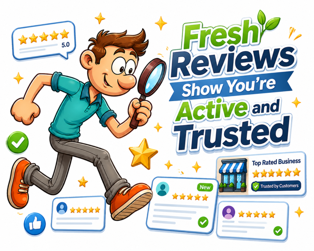 Small business team asking satisfied customers for Google reviews after completing service and delivering a great customer experience.