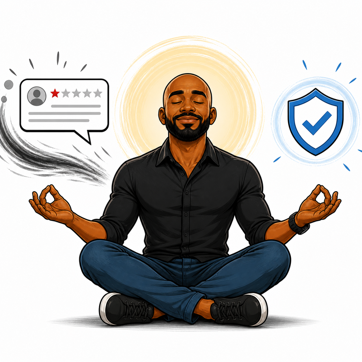 Google Review Responses for Small Businesses: protect local reputation concept showing strong brand image, consistent communication, and long-term trust built through review management