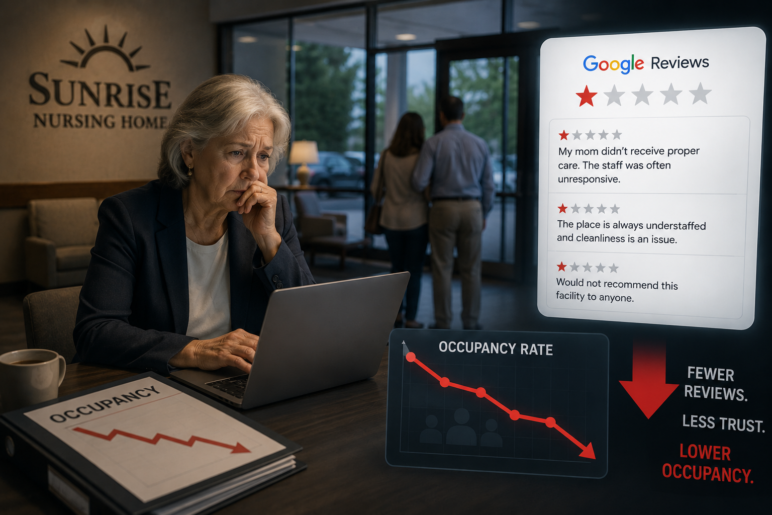 How Negative Google Reviews Can Reduce Nursing Home Occupancy