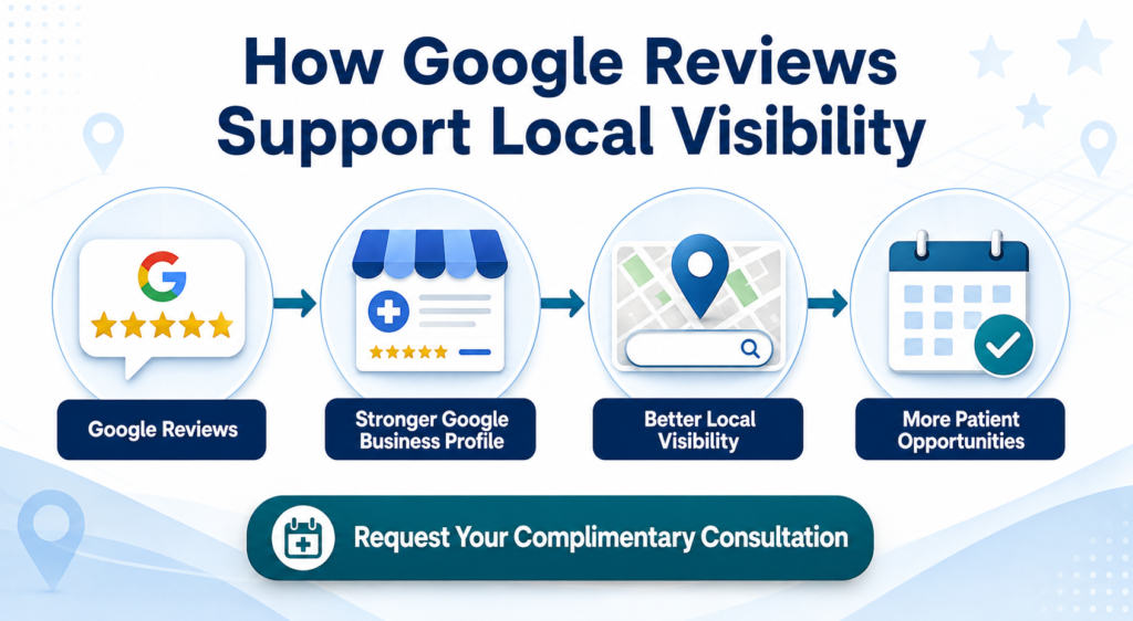 Patient searches Google for a trusted Queens medical practice with strong reviews and helpful information.