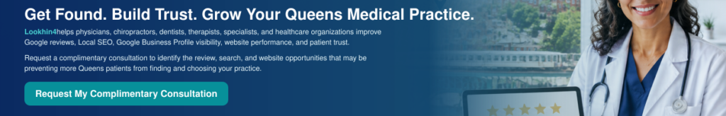 Physician analyzes high-impression healthcare keywords that generate few website clicks from Queens patients searching online.