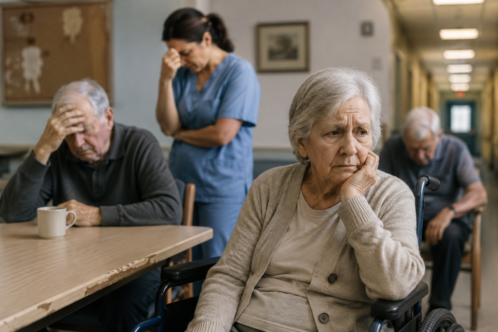 unhappy nursing home patient